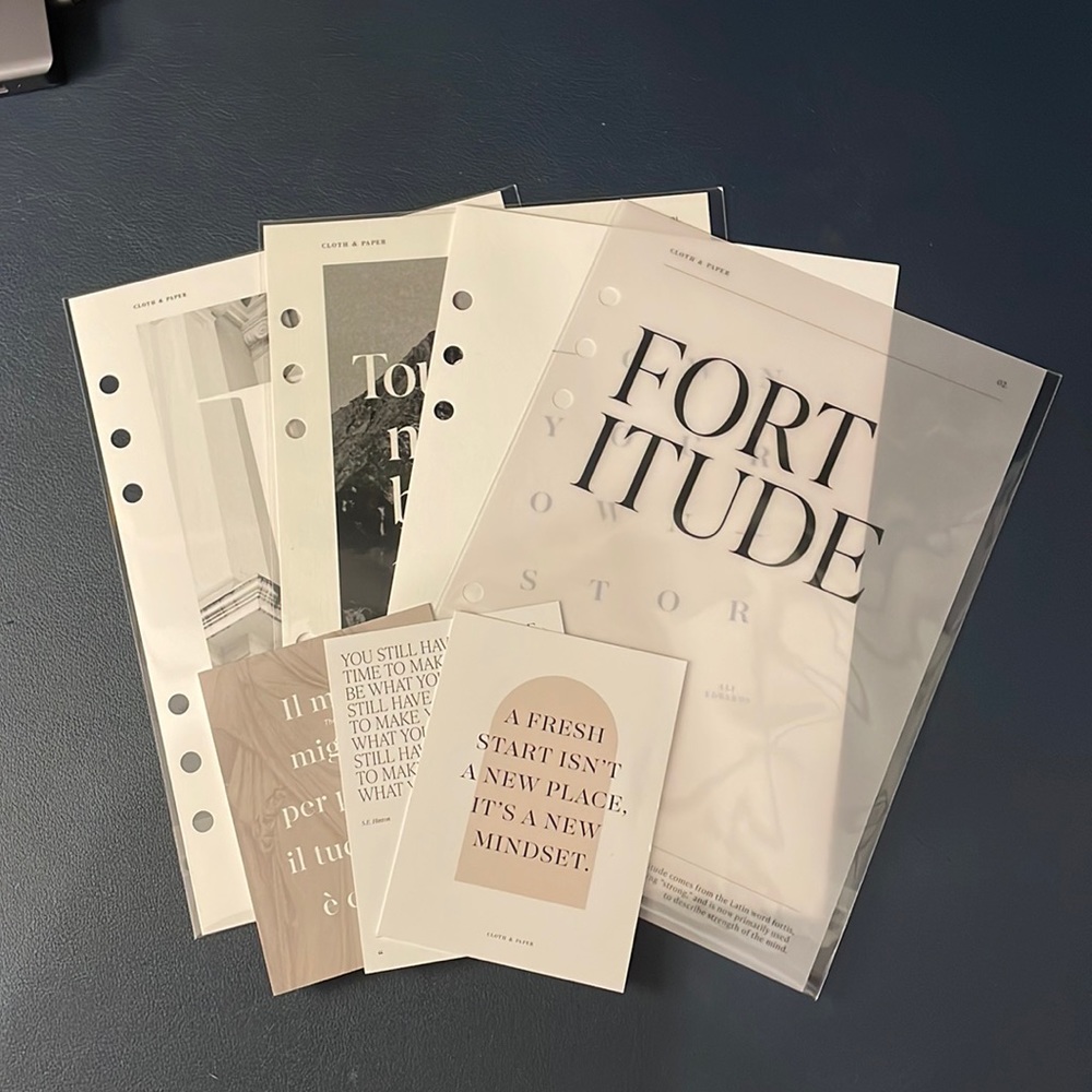 Cloth & Paper dashboards and planner cards